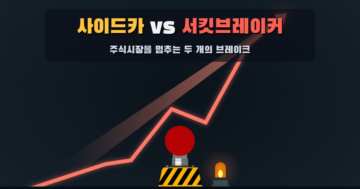 서킷브레이커와 사이드카, 헷갈린다면: 하나는 브레이크, 하나는 비상정지 버튼