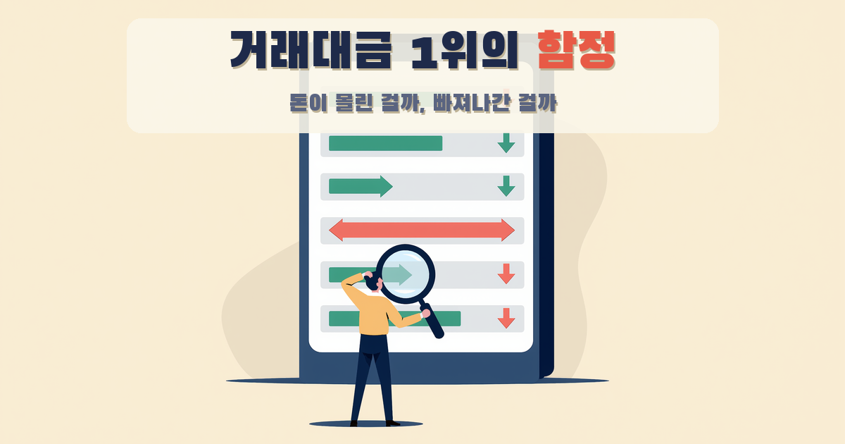 거래대금 상위 = 돈이 몰린 곳? 순위표에 한 번 속고 도구를 고쳤습니다